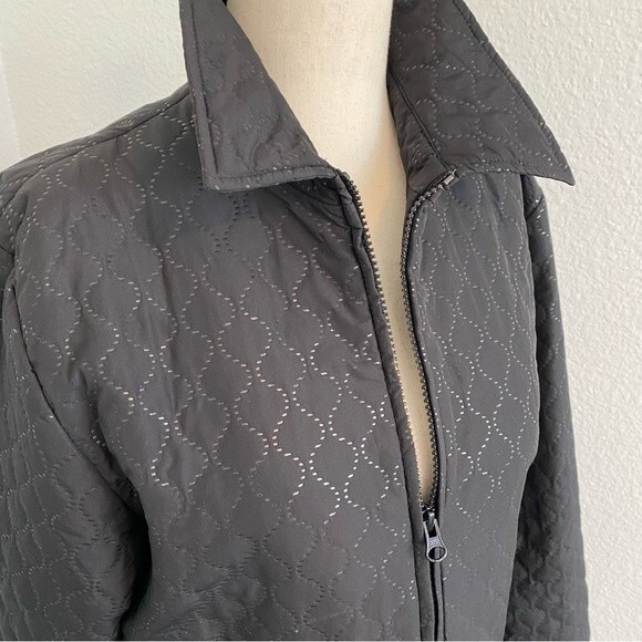 FRENCH DRESSING FDJ Bronze Metallic Brown Jacket Full Zip Pockets SZ SP - Picture 2 of 12